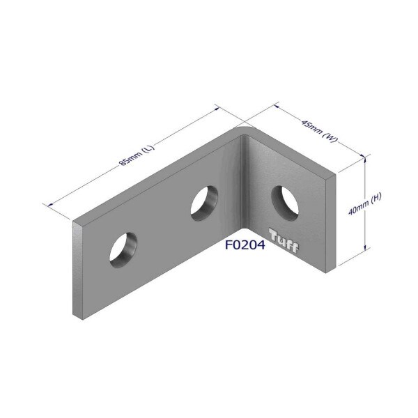 Angle Bracket 40x80x40x5mm M12